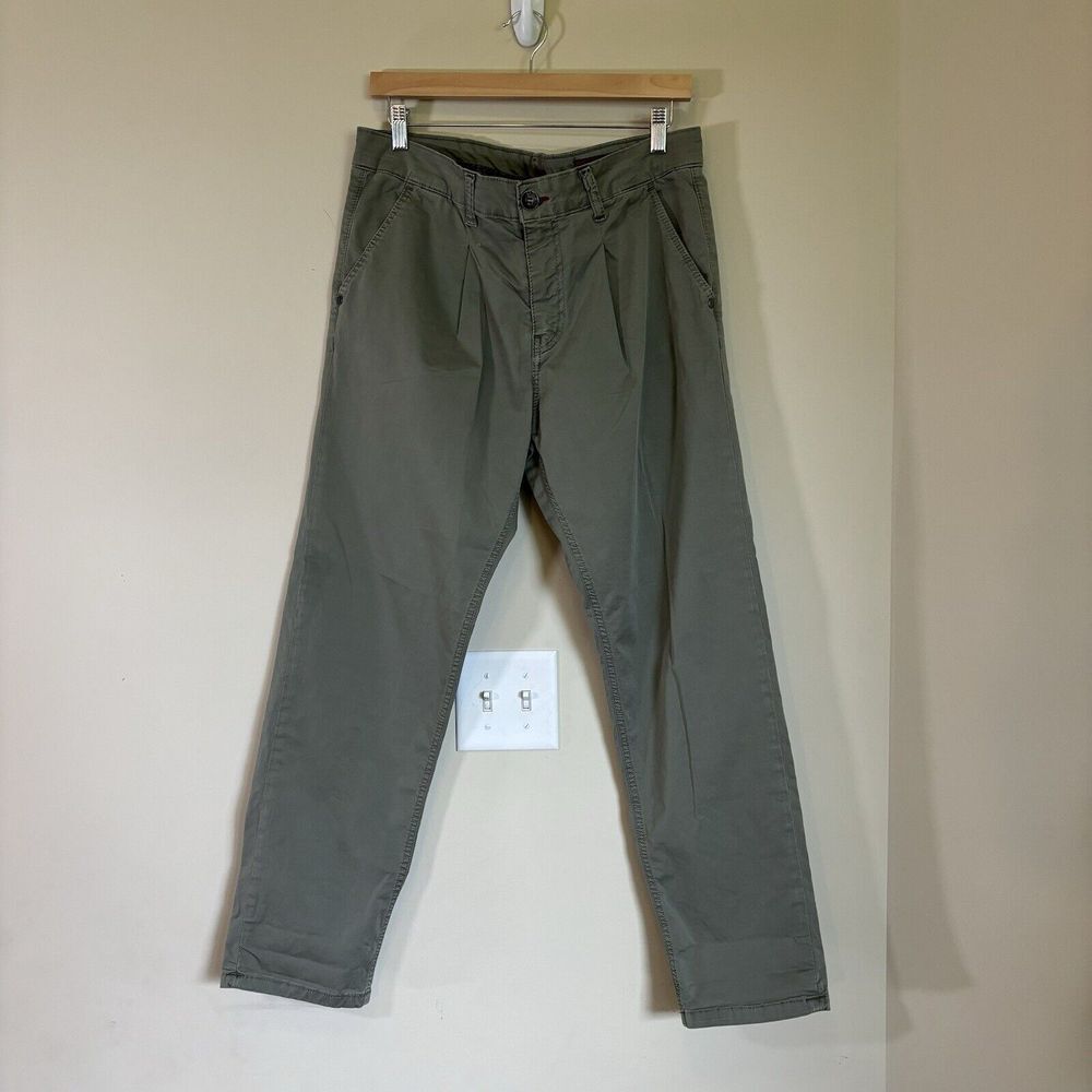 Karbonio Women's Pleated Green Trousers Italian 50 / US 14